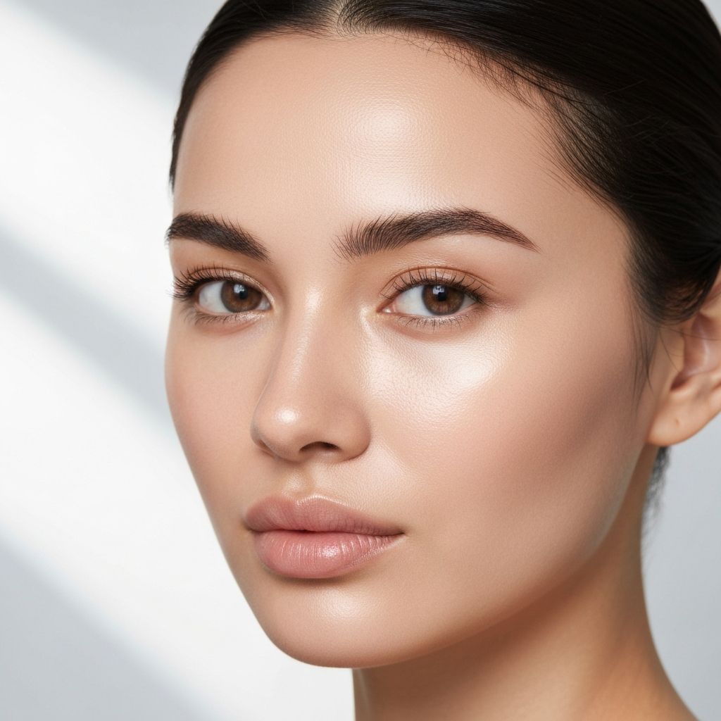 Before and after showing reduced dark spots from Korean facial